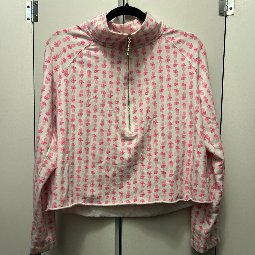 Lilly Pulitzer Ronan pullover cropped pineapple